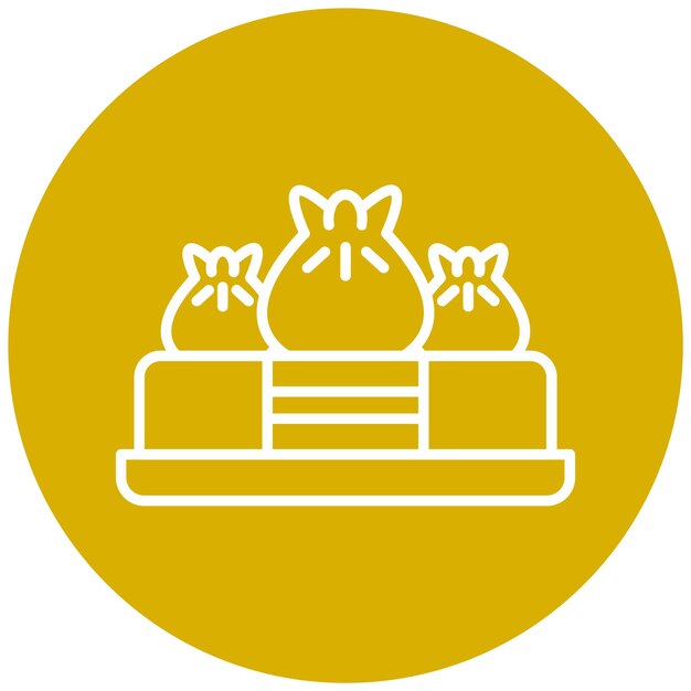 Diseño vectorial Estilo del icono Dim Sum