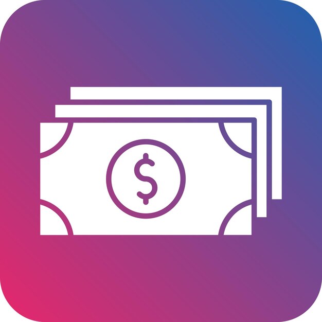 Diseño vectorial de estilo de icono de dinero