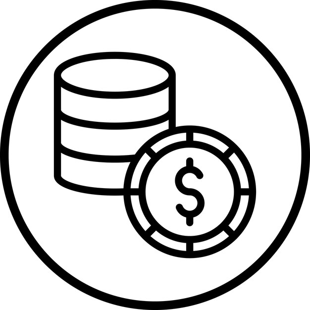 Diseño vectorial de estilo de icono de dinero