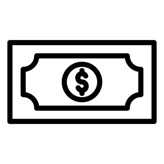 Diseño vectorial de estilo de icono de dinero