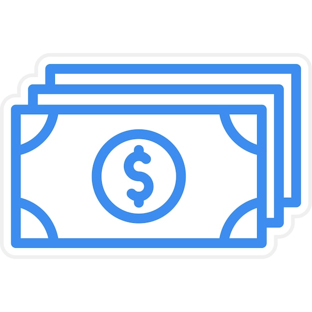 Diseño vectorial de estilo de icono de dinero