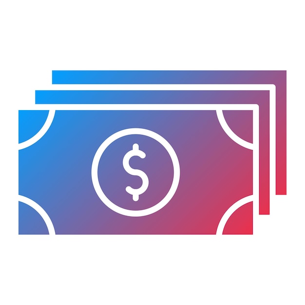 Diseño vectorial de estilo de icono de dinero
