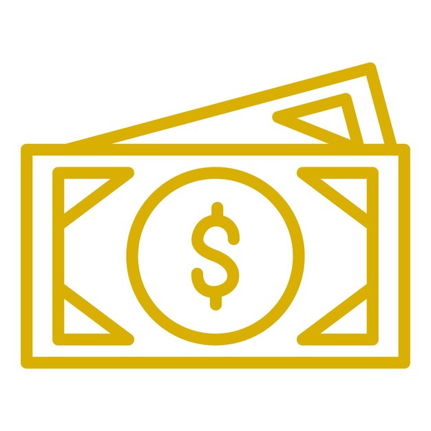 Diseño vectorial de estilo de icono de dinero