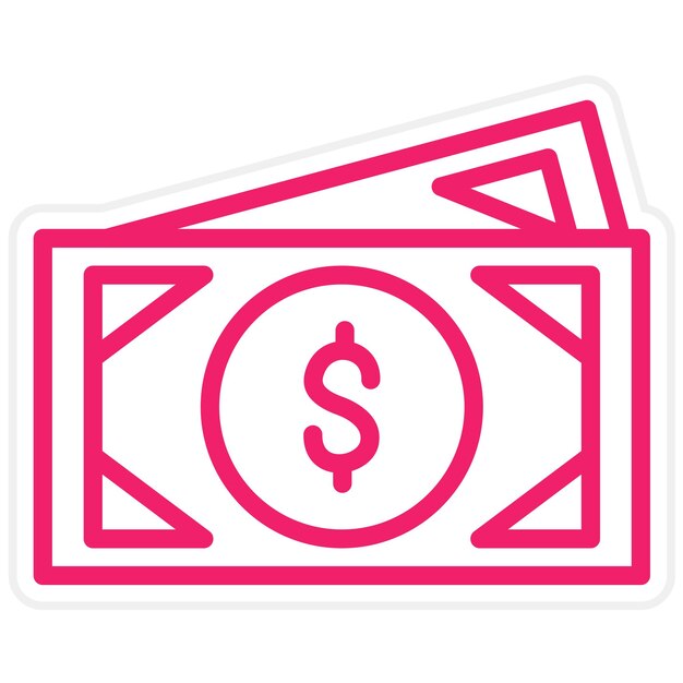 Diseño vectorial de estilo de icono de dinero