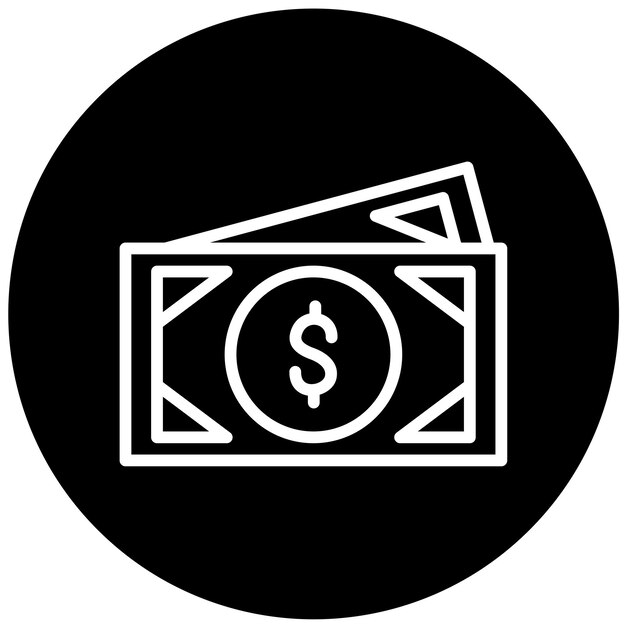 Diseño vectorial de estilo de icono de dinero