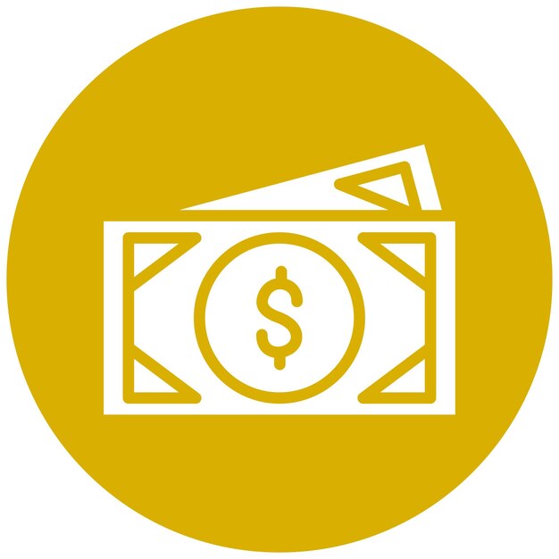 Diseño vectorial de estilo de icono de dinero