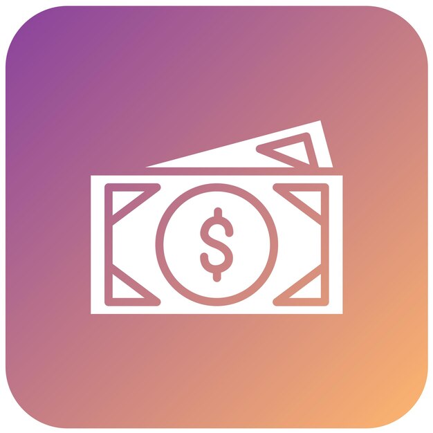 Diseño vectorial de estilo de icono de dinero