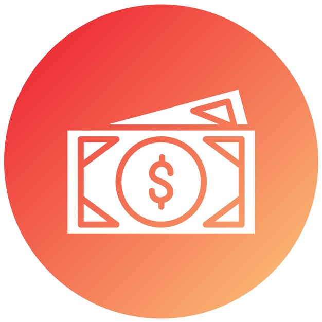 Diseño vectorial de estilo de icono de dinero