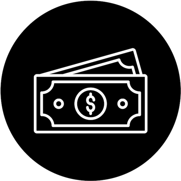 Diseño vectorial de estilo de icono de dinero
