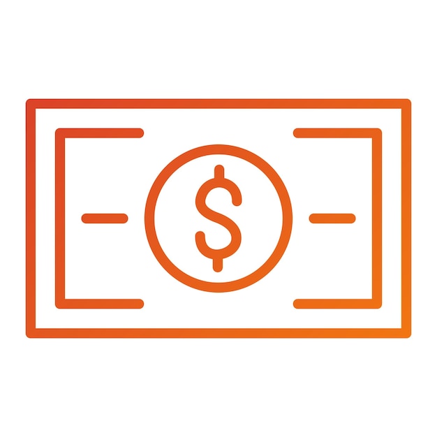 Diseño vectorial de estilo de icono de dinero