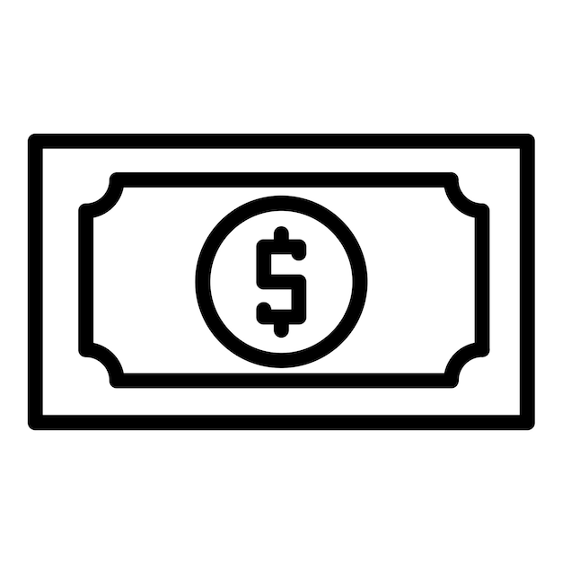 Diseño vectorial de estilo de icono de dinero