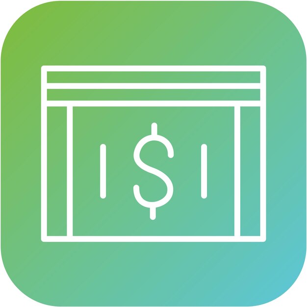Diseño vectorial de estilo de icono de dinero