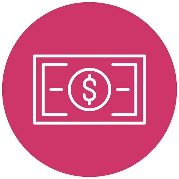 Diseño vectorial de estilo de icono de dinero