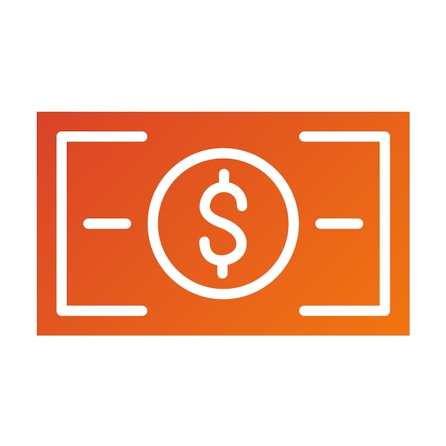 Diseño vectorial de estilo de icono de dinero