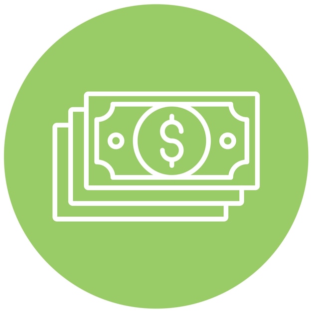 Diseño vectorial de estilo de icono de dinero