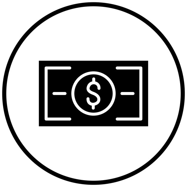 Diseño vectorial de estilo de icono de dinero