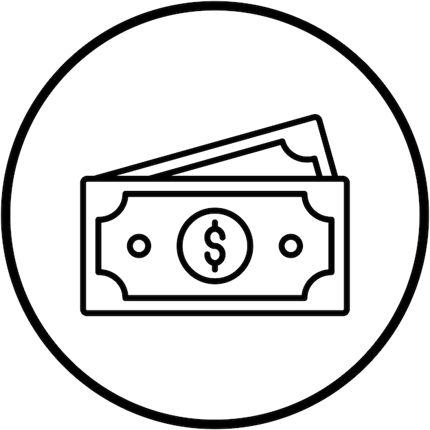 Diseño vectorial de estilo de icono de dinero