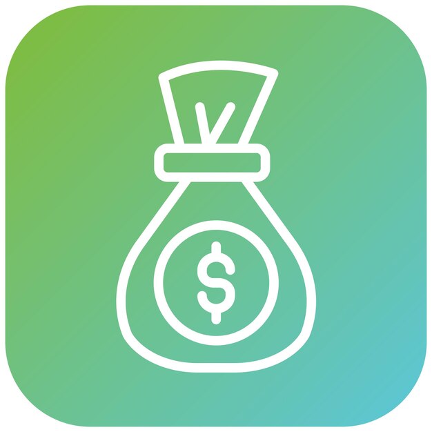 Diseño vectorial de estilo de icono de dinero