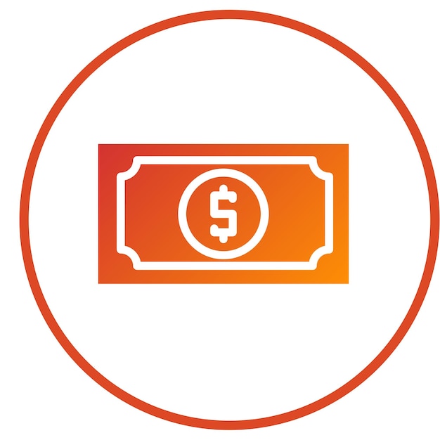 Diseño vectorial de estilo de icono de dinero