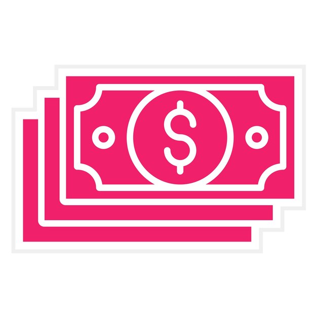 Diseño vectorial de estilo de icono de dinero