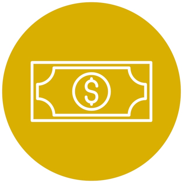 Diseño vectorial de estilo de icono de dinero