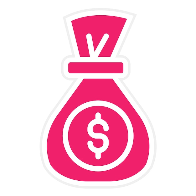 Diseño vectorial de estilo de icono de dinero