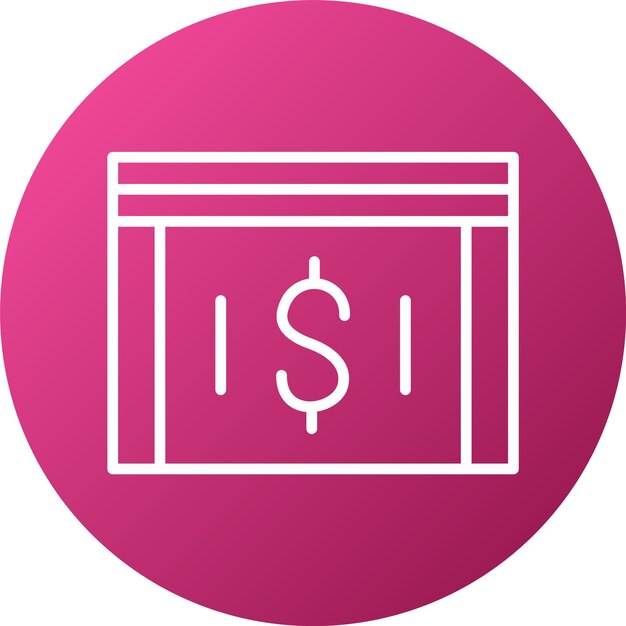 Diseño vectorial de estilo de icono de dinero