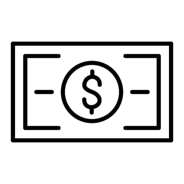Diseño vectorial de estilo de icono de dinero