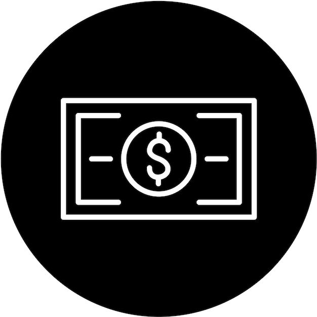 Diseño vectorial de estilo de icono de dinero