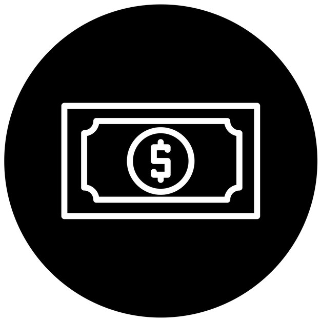 Diseño vectorial de estilo de icono de dinero