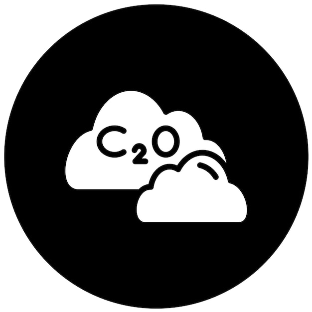 Diseño vectorial Estilo del icono de dióxido de carbono
