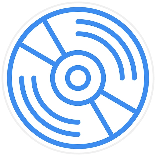 Diseño vectorial Estilo del icono del disco compacto
