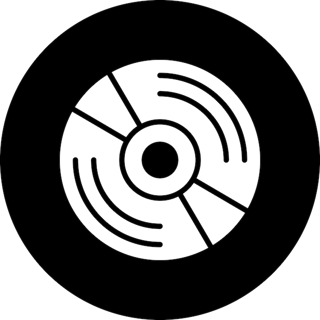 Diseño vectorial Estilo del icono del disco compacto