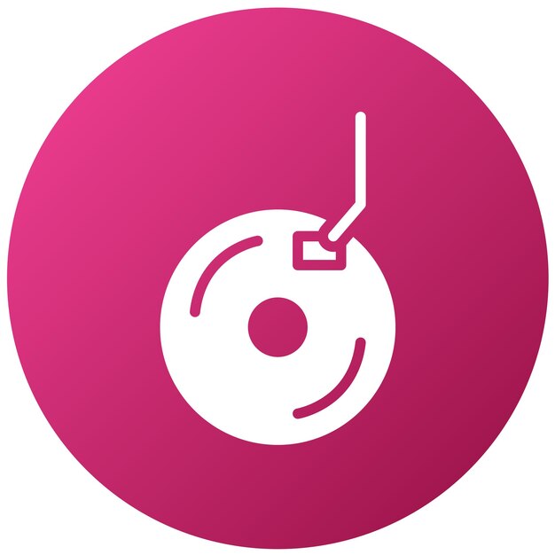 Diseño vectorial Estilo del icono del disco de música