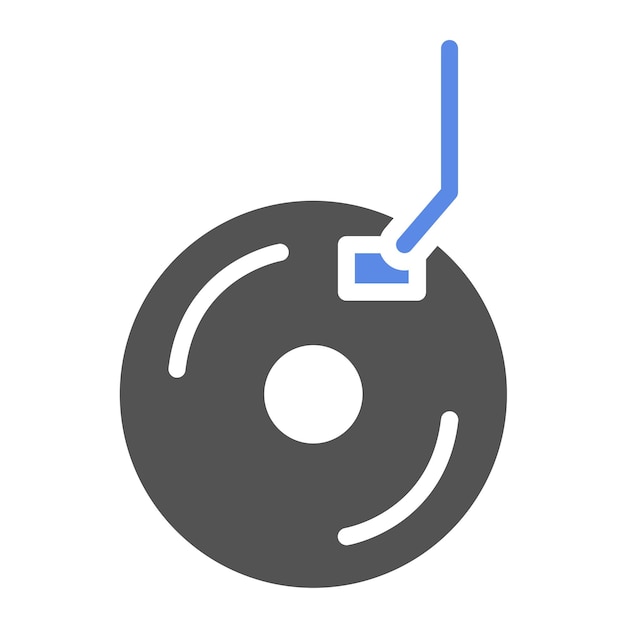 Diseño vectorial Estilo del icono del disco de música