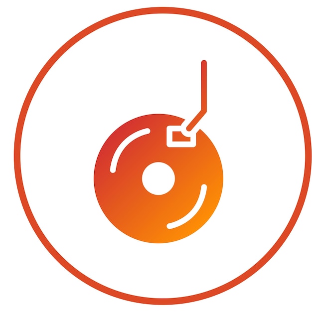 Diseño vectorial Estilo del icono del disco de música