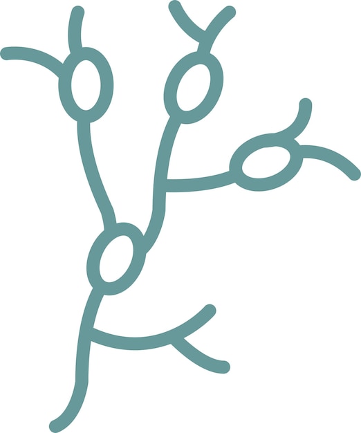 Diseño vectorial del estilo del icono de disección de ganglios linfáticos