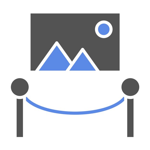 Diseño vectorial Estilo del icono de diseño de la exposición