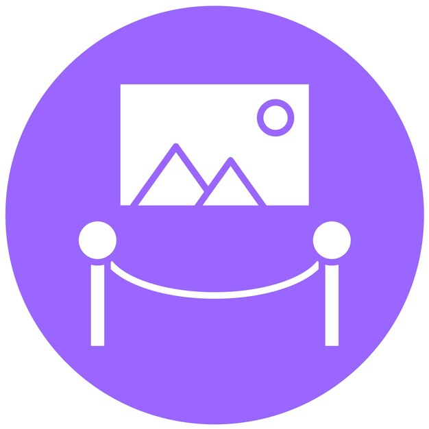 Diseño vectorial Estilo del icono de diseño de la exposición