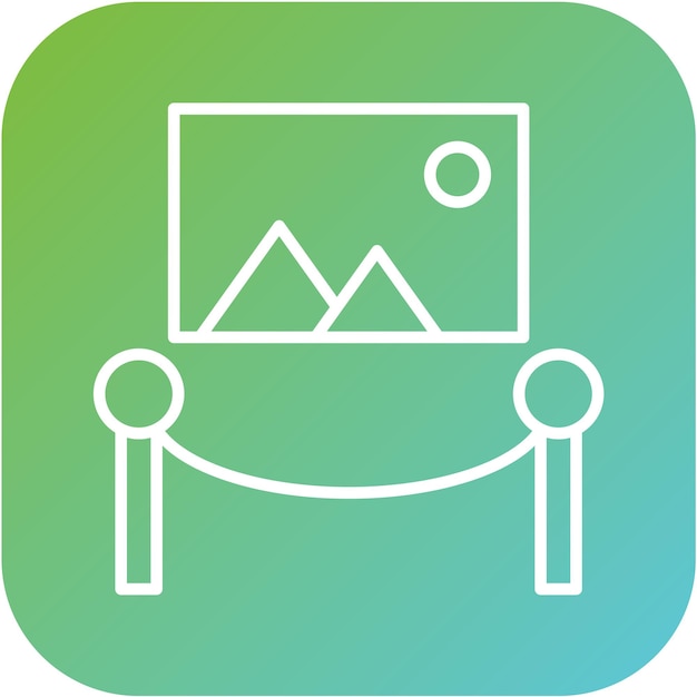 Diseño vectorial Estilo del icono de diseño de la exposición