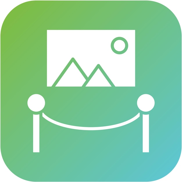 Diseño vectorial Estilo del icono de diseño de la exposición