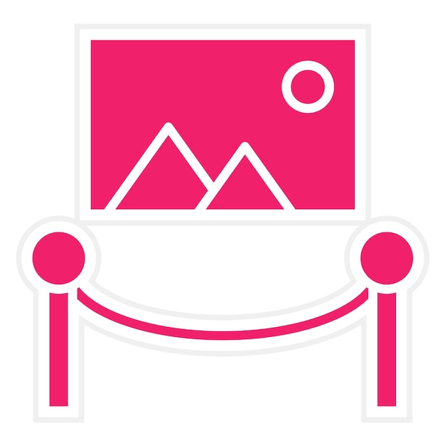 Diseño vectorial Estilo del icono de diseño de la exposición