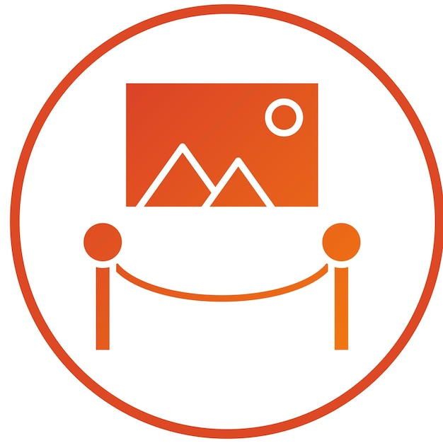 Diseño vectorial Estilo del icono de diseño de la exposición