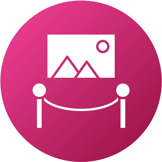 Diseño vectorial Estilo del icono de diseño de la exposición