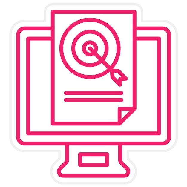 Diseño vectorial estilo de icono de disparo E