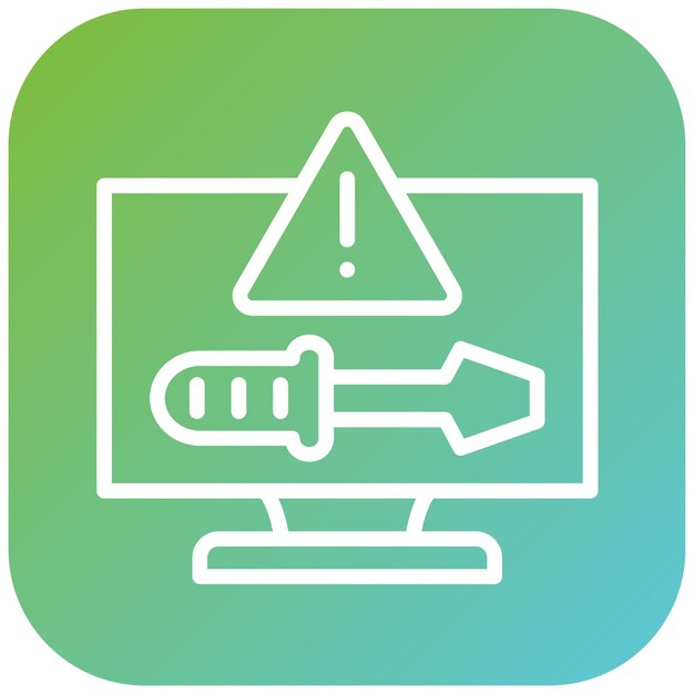Diseño vectorial Estilo del icono de disparo de problemas