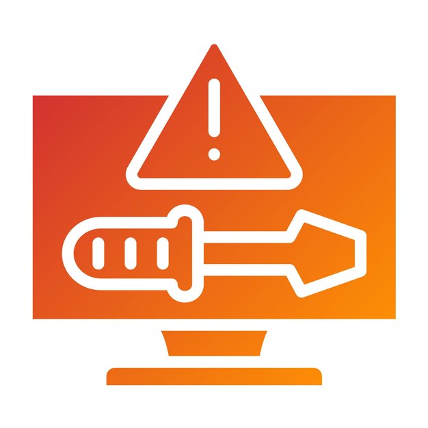 Diseño vectorial Estilo del icono de disparo de problemas