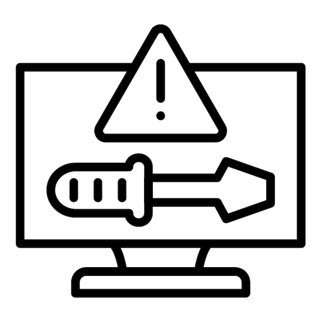 Diseño vectorial Estilo del icono de disparo de problemas