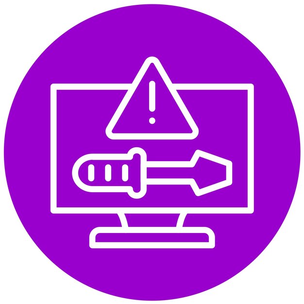 Diseño vectorial Estilo del icono de disparo de problemas