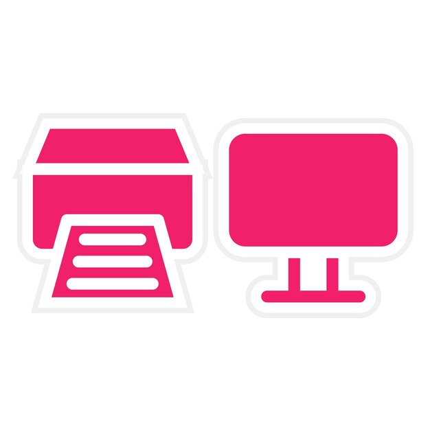 Diseño vectorial Estilo del icono del dispositivo de salida
